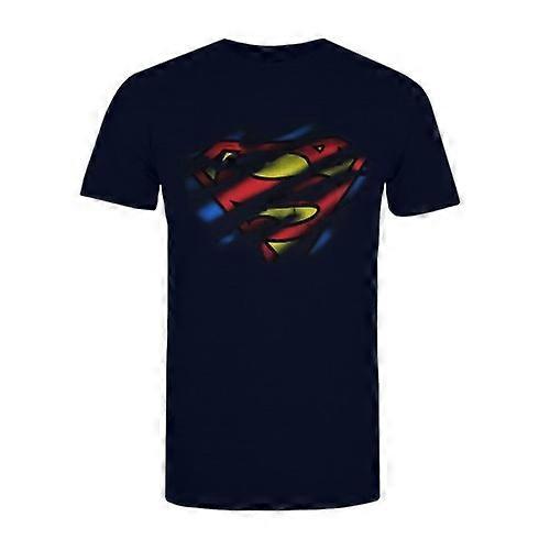 Superman Mens Torn Logo T-Shirt