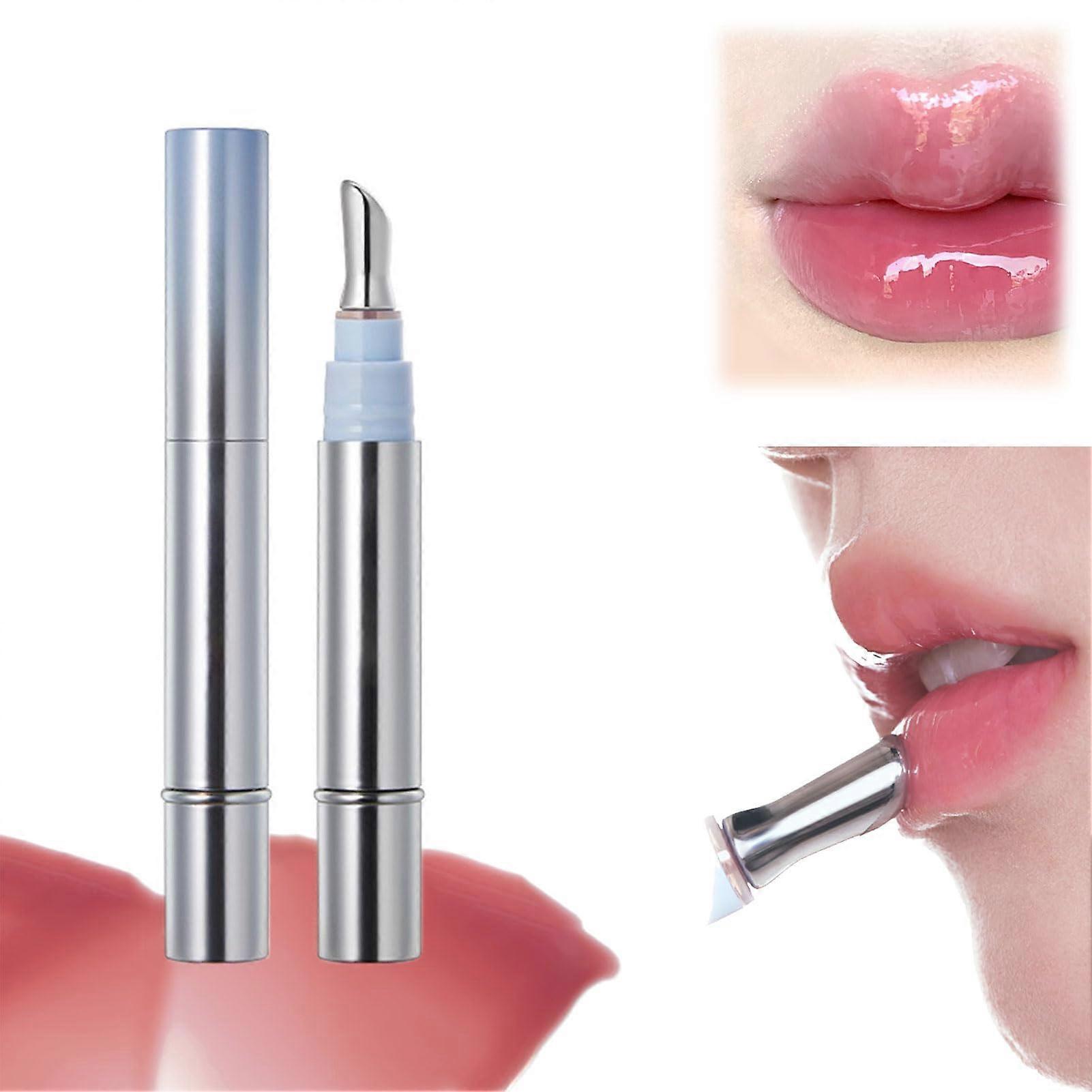 Lip Gloss with Cooling Metal Applicator, Moisturizing NonSticky Formula, 6 Shades G04 Raspberry Ice