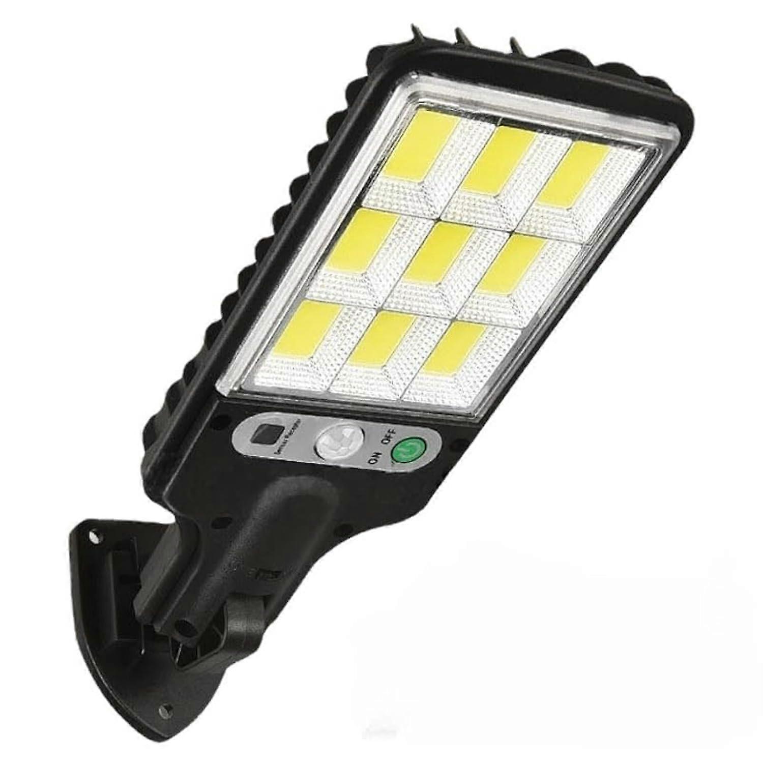 Solar Security Light with Remote Control, IP65 Waterproof Outdoor Motion Sensor, Dusk to Dawn, 3 Modes 108COB