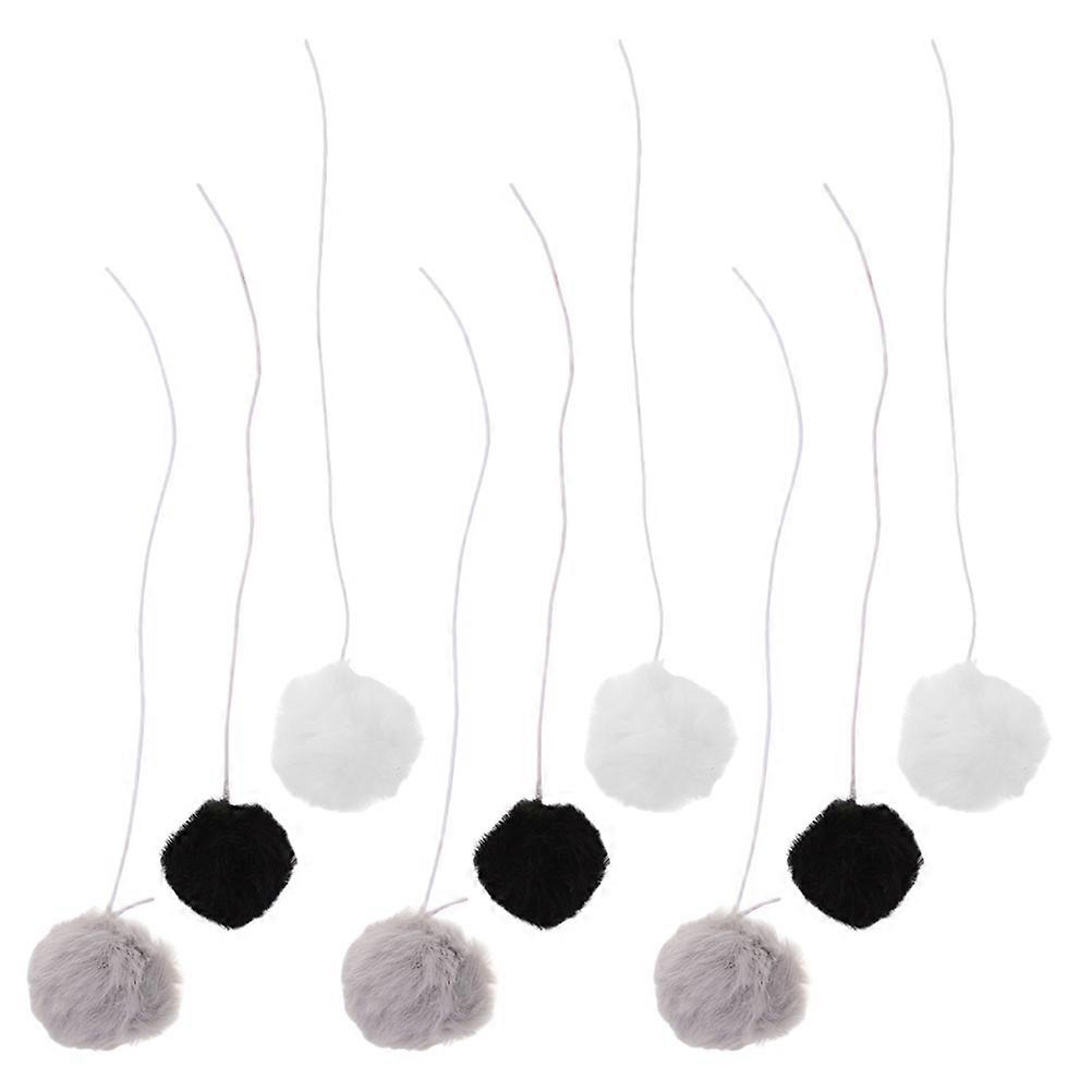 Cat Tease Ball Plush Toy for Indoor Cats 9Pcs Interactive Pack