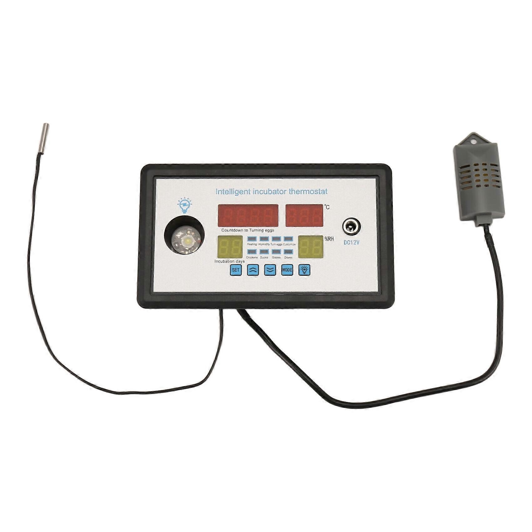 ZFX-W9002 Smart Thermostat Digital Temperature Humidity Control Incubator 360 Automatic Egg Turning 12V