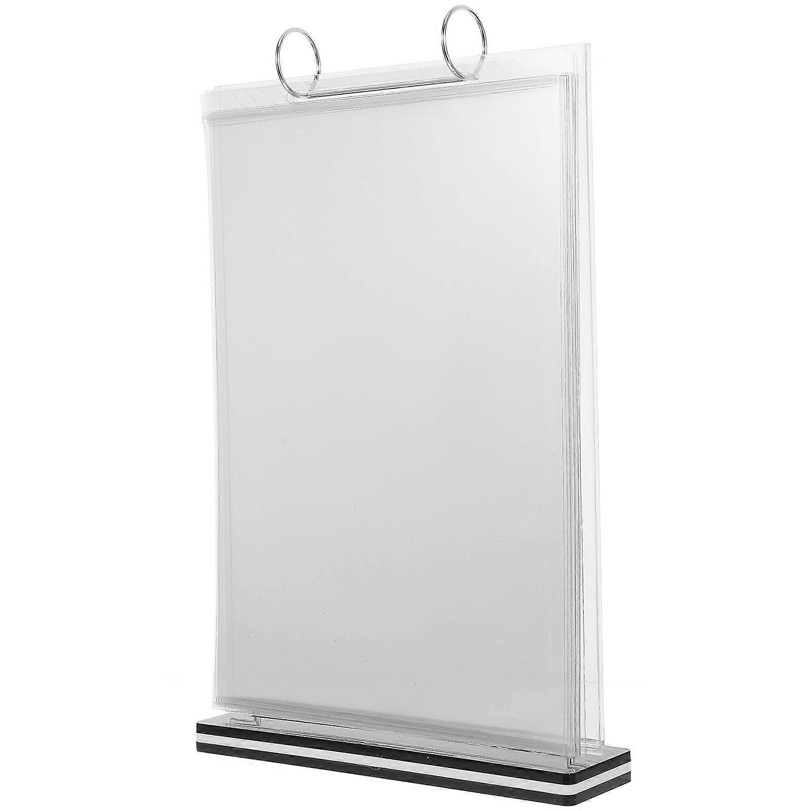 Menu Stand Holder Clear Acrylic Flip Chart Stand for Bar Tables