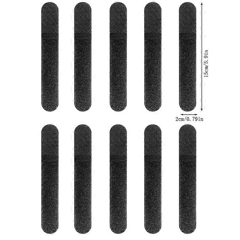 10pcs Nylon Straps Cable Ties Strap Webbing Organizer Fix Hook Loop Grip Wrapping Cord Reusable Backpack Fastener Buckle