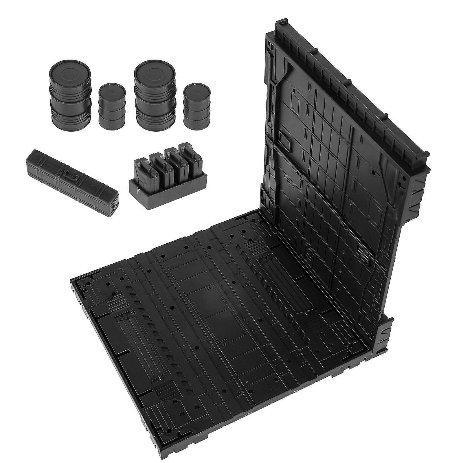 Plastic Model Pieces Shelves for Tool Placing Rack 2Pcs Black Plastic