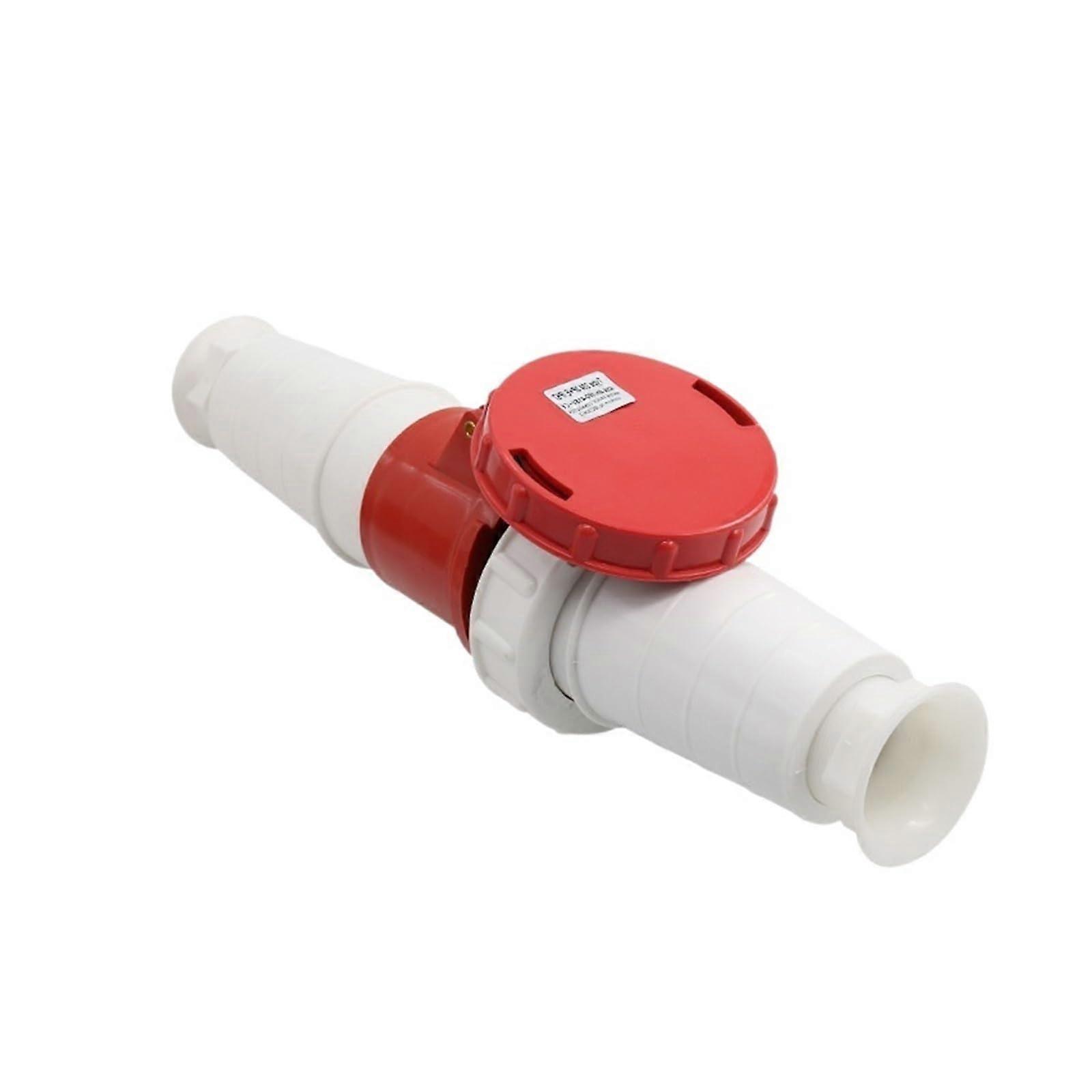 Industrial Waterproof Connector 63A 4 Core IP67 Explosion Proof Plug and Socket Red