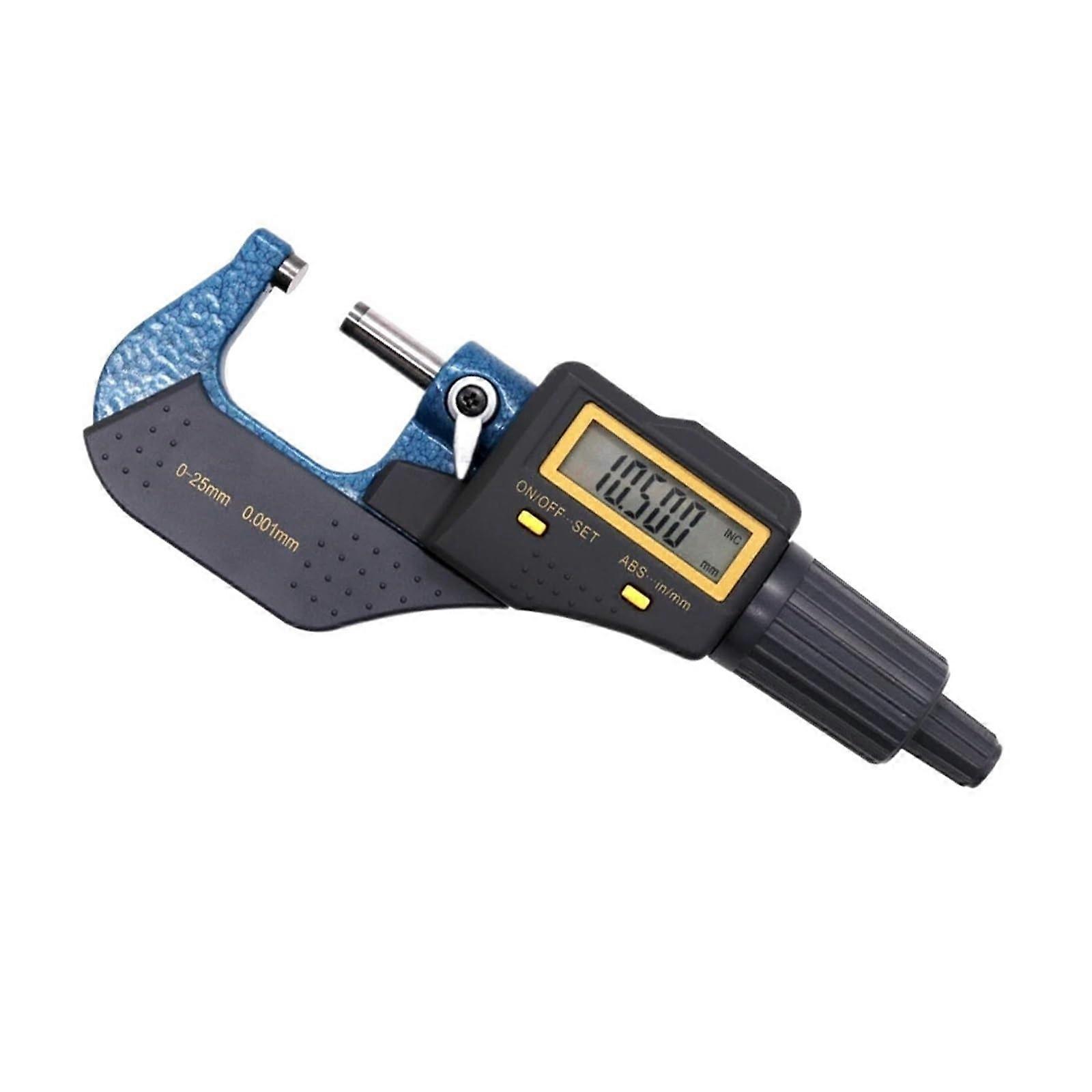 025mm Digital Micrometer with Accurate Readout for Precision External Measurement Ref:7373