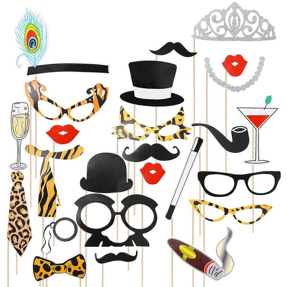 Wedding Party Props Bow Tie Leopard Design for Decoration 25Pcs