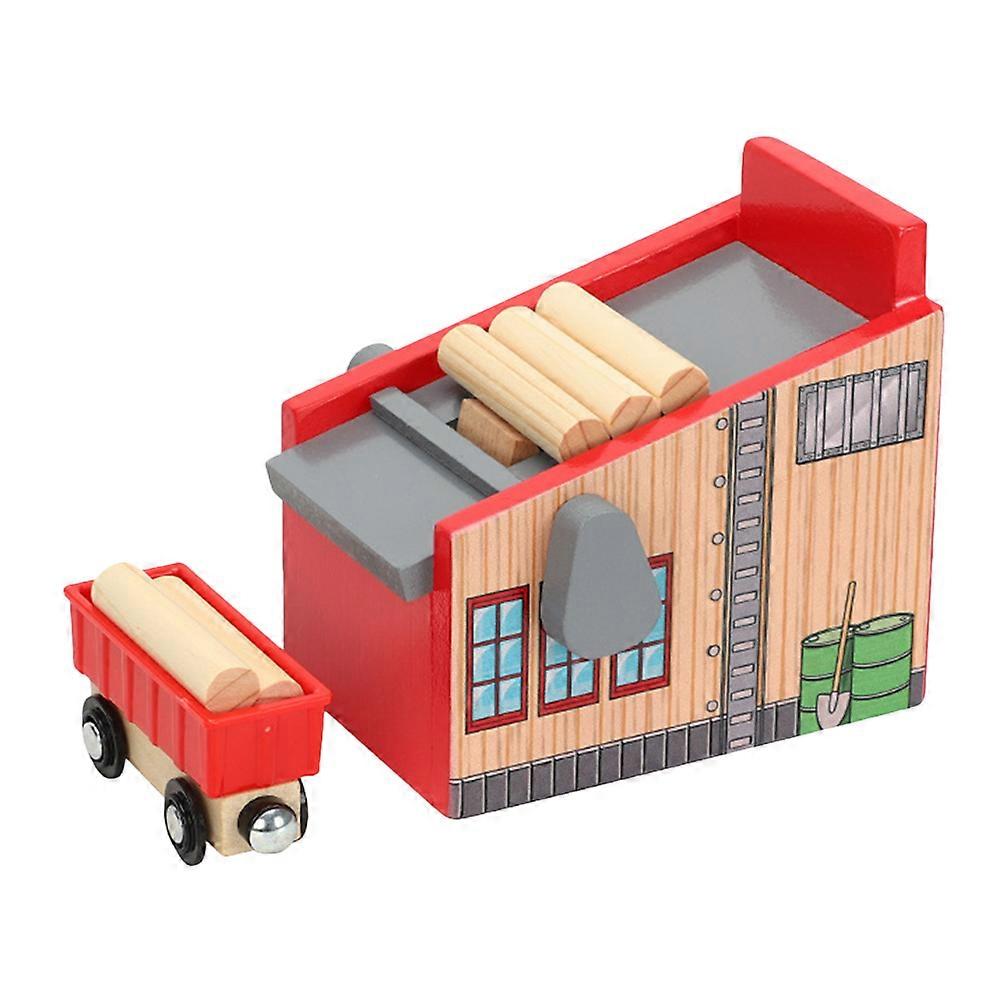 Wooden Train Toy with Educational Function for Kids 1Set Lumber Blocks