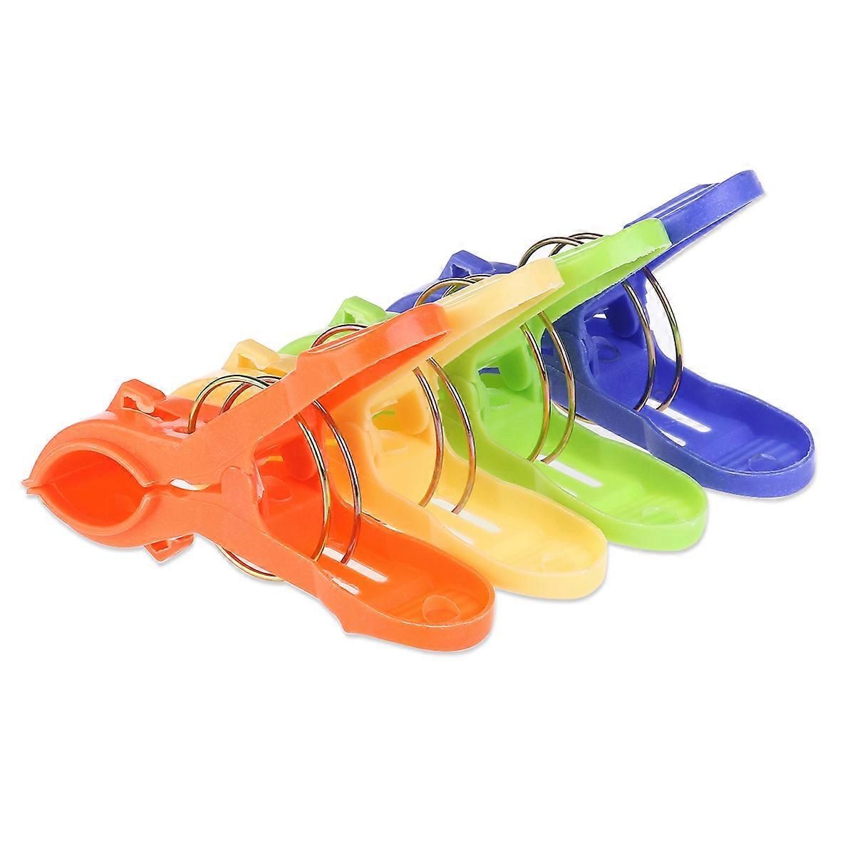 Multifunctional Plastic Beach Towel Clips for 8Pcs Bright