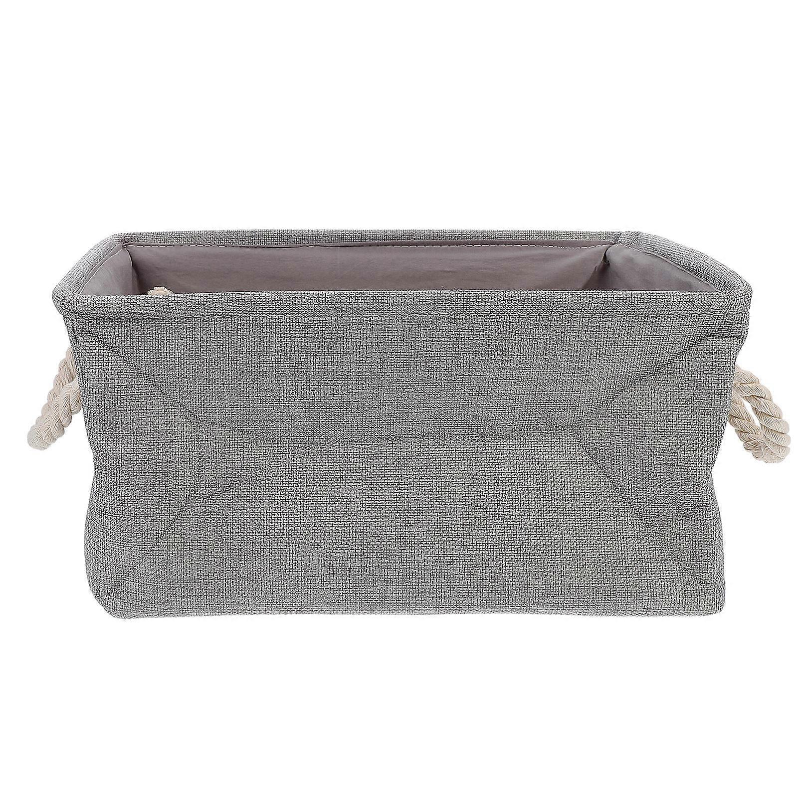 Storage Basket for Storage with Handle Grey Cloth Sundry Container