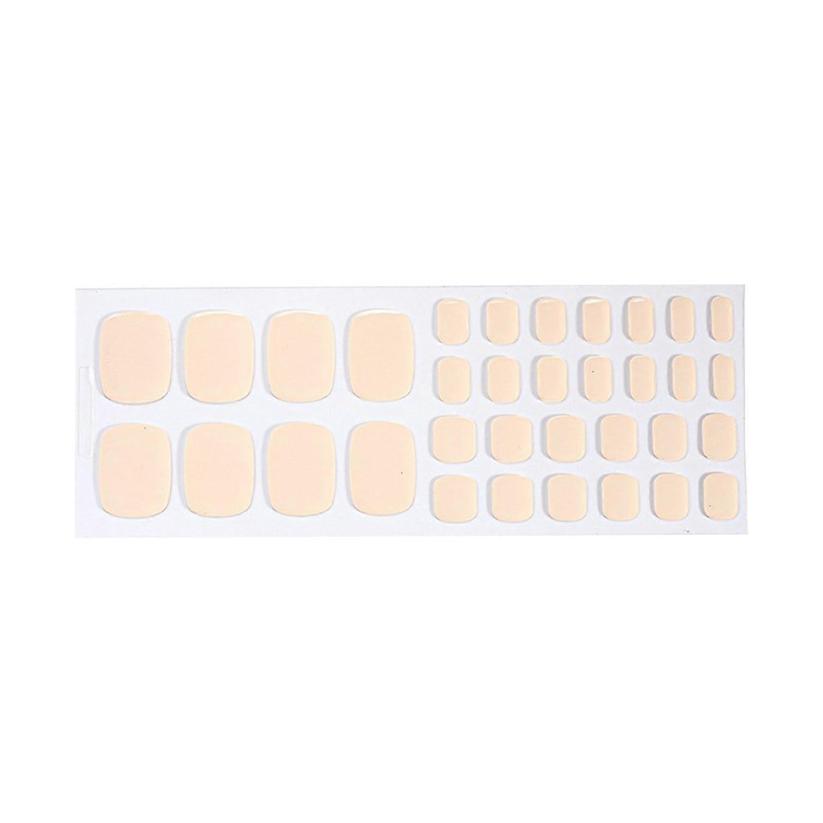Solid Color Gel Toe Nail Stickers No UV Light Salon Quality Long Lasting Easy Application