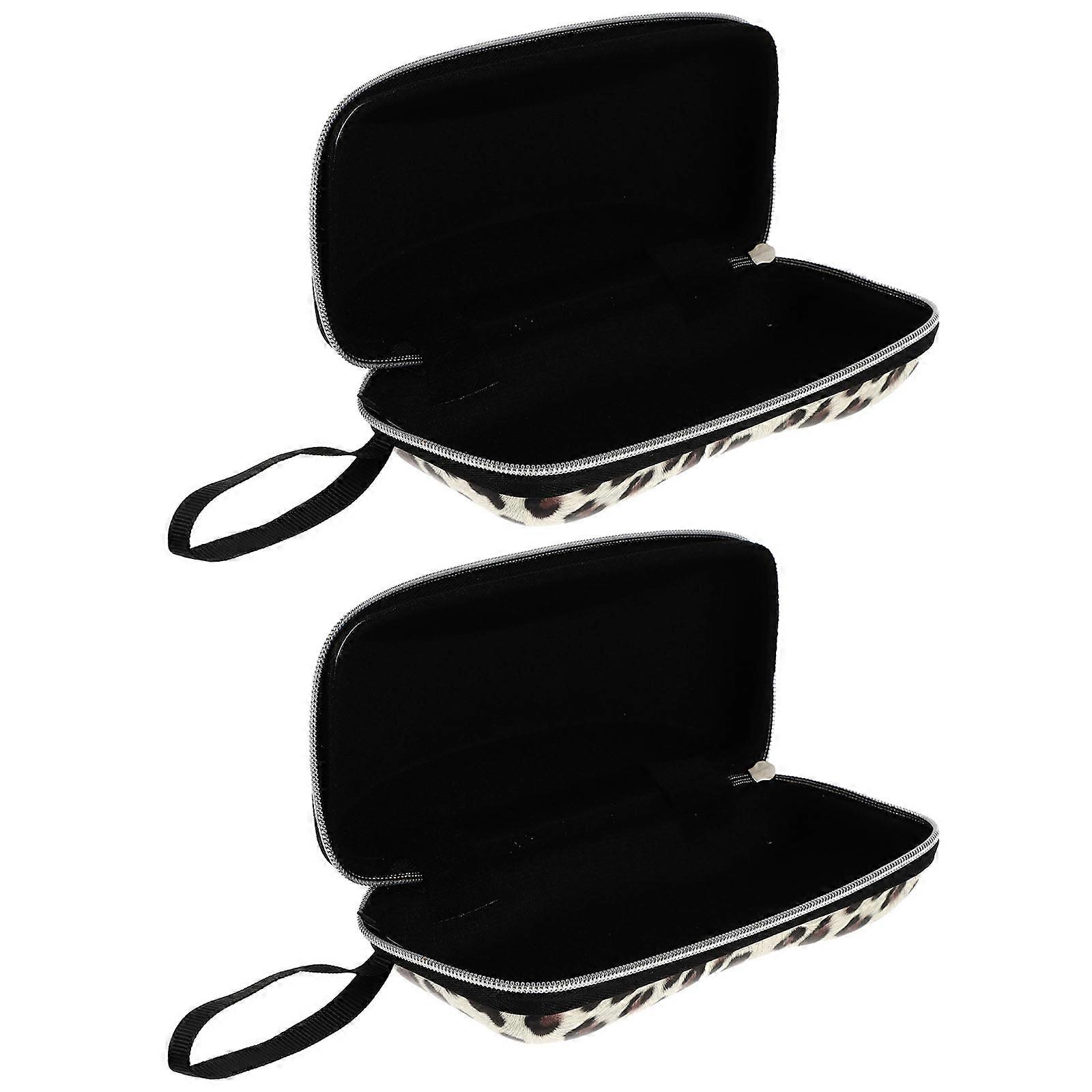 Glasses Box for Protection 2Pcs Leopard Frame Cases