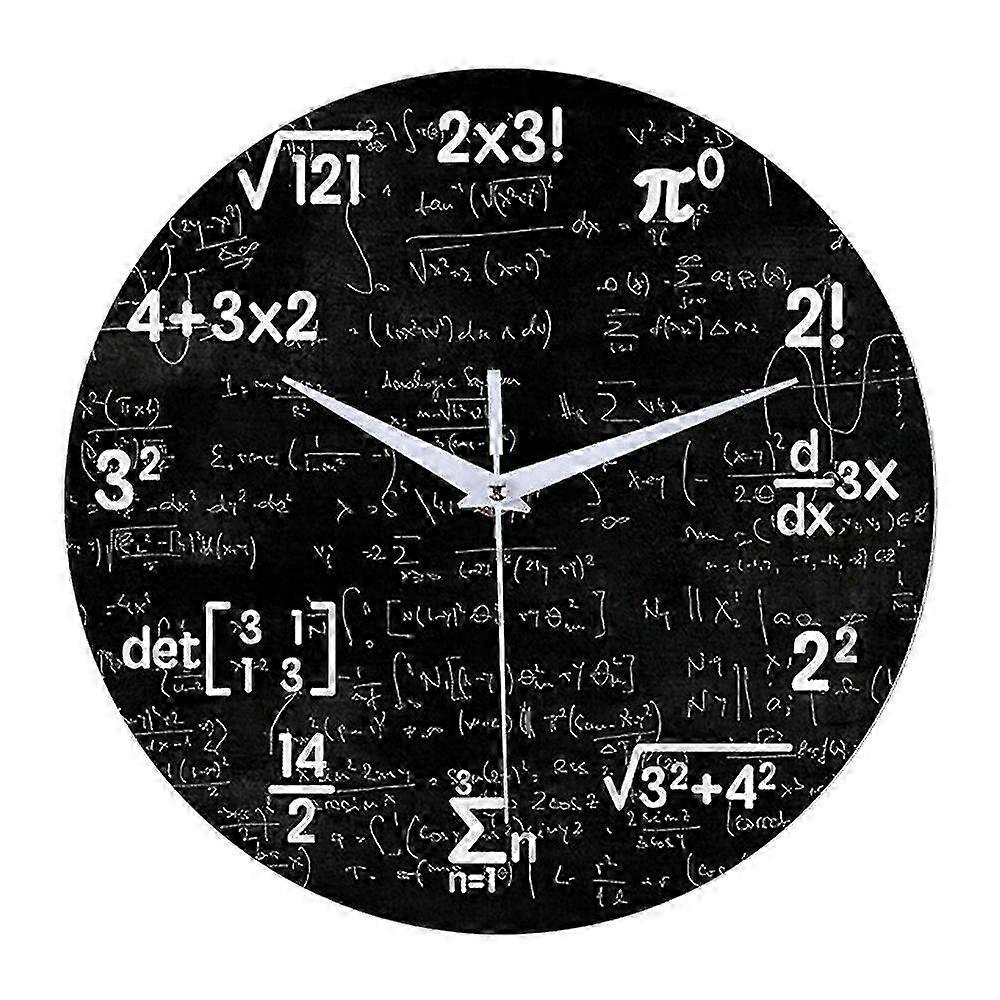 2025 Math Wall Clock,Mathematics Clock,for Kids Math Formulas Icons Wall Clock Classroom Decor,Gift for