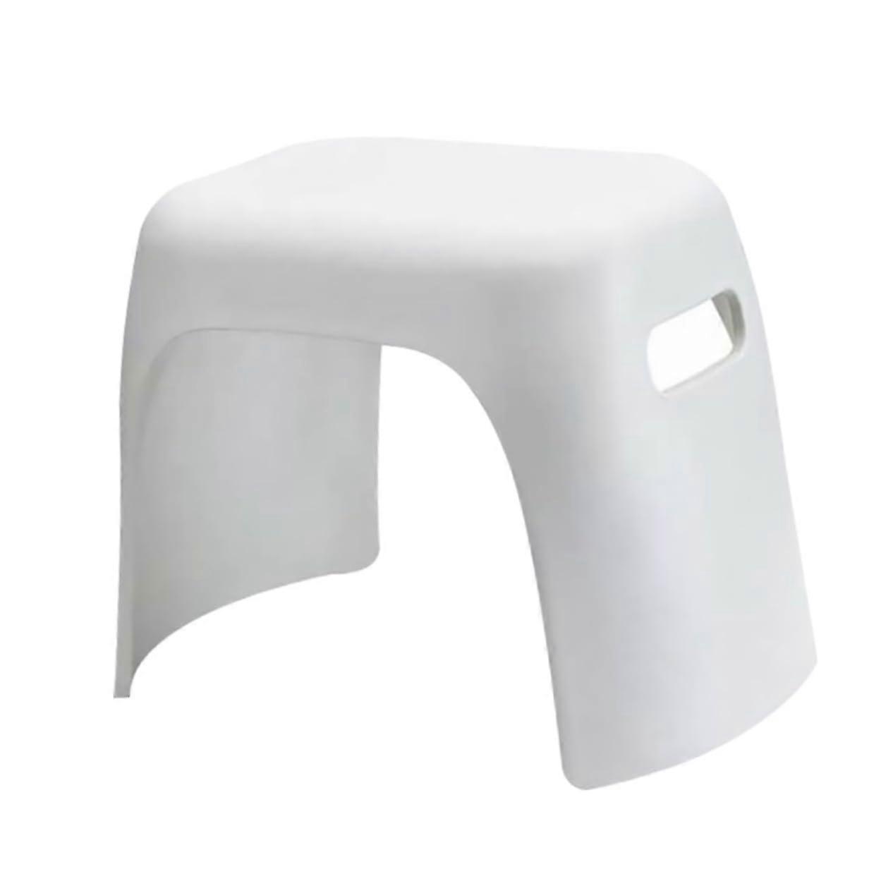 Children Step Stool with AntiSkid Design, Stackable Plastic Footstool for Kids Bathroom White