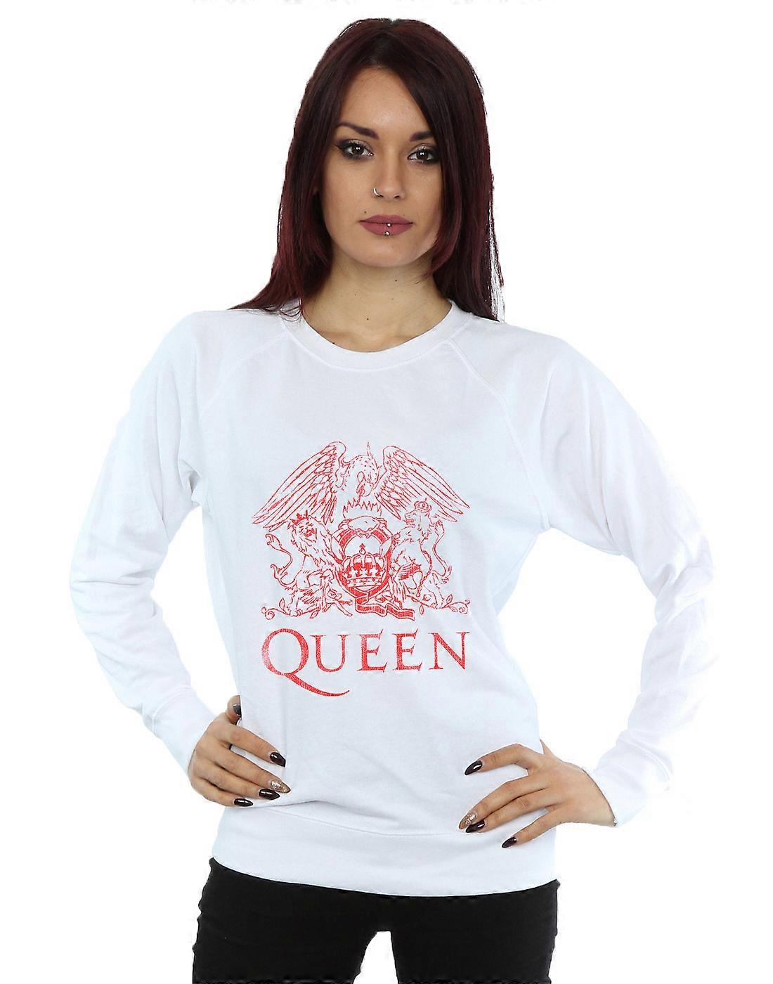 Queen Women's Distressed Crest Sweatshirt