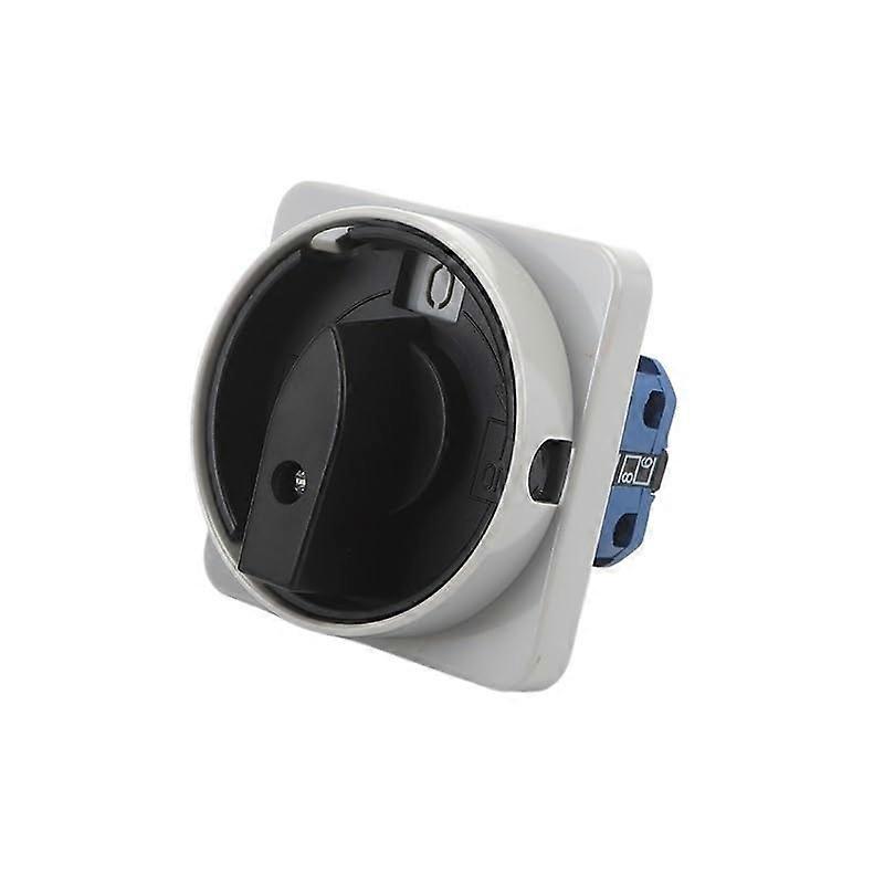 20A 2 Position Rotary Cam Switch with Dual Pole Isolation for Panel Mount Power Cutoff Control