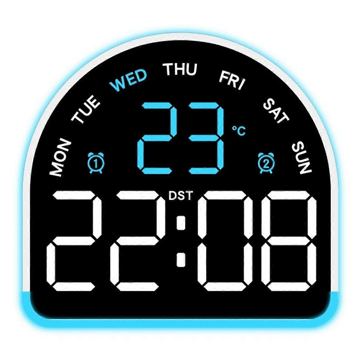 Multifunctional LED Alarm Clock Offering Adjustable Brightness and Temperature Display Switchable Ho