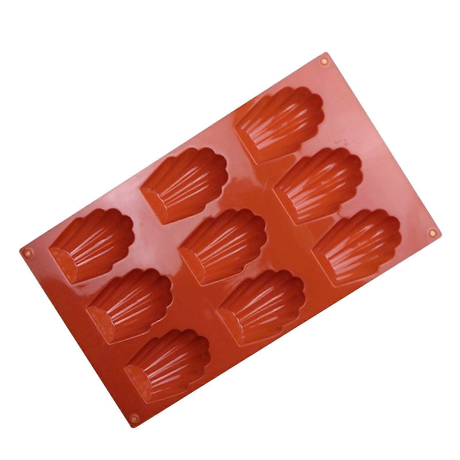 Madeleine Pan Shell Shape 9Cavity Nonstick Silicone Baking Mold for Cakes Muffins Chocolates