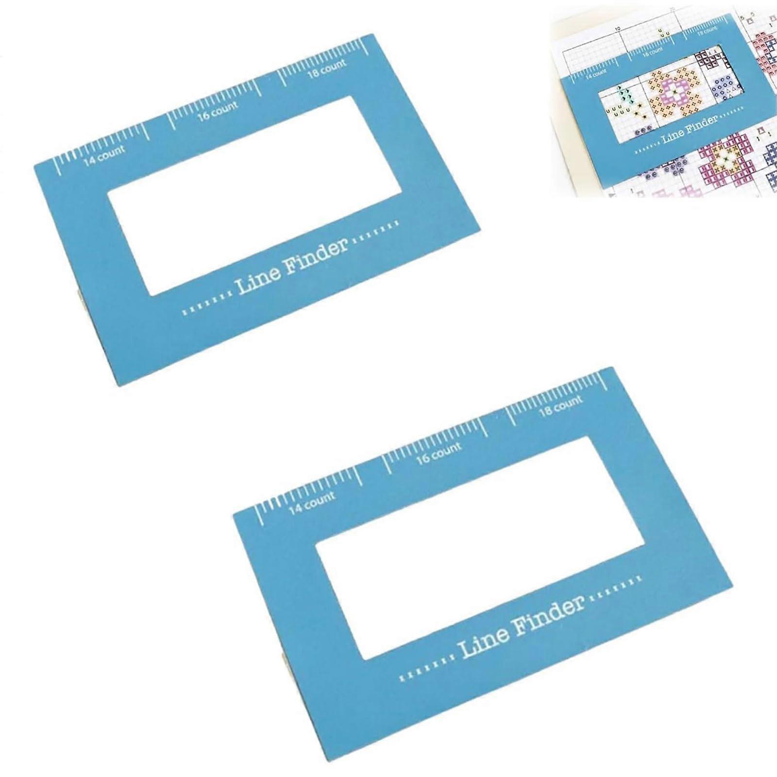 Cross Stitch Magnetic Line Finder with Scale for Precise Chart Alignment and Versatile Craft Use, 2PCS