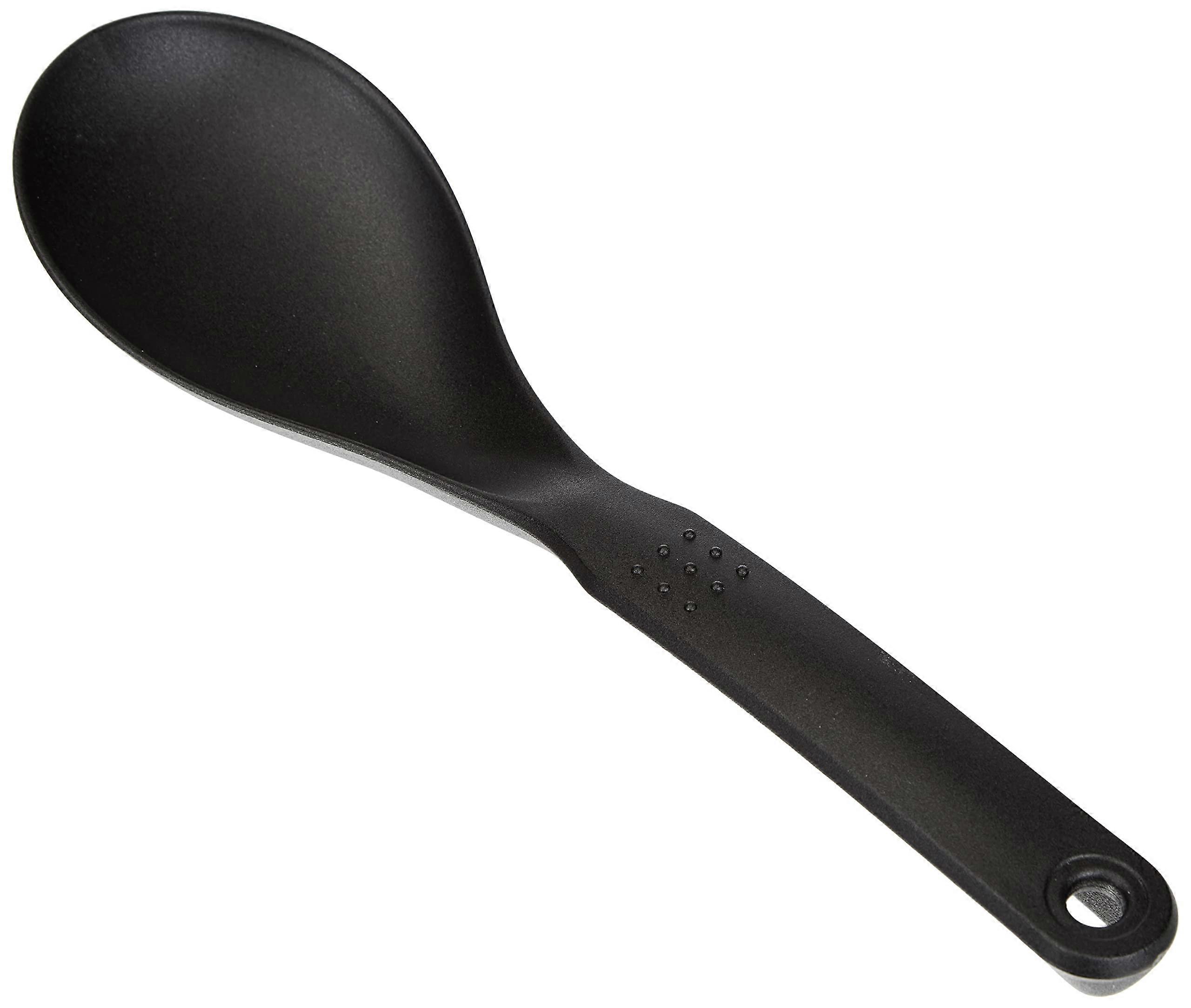 Black Heat Resistant Nylon Cooking Spoon with Long Handle, Dishwasher Safe Serving Spoon