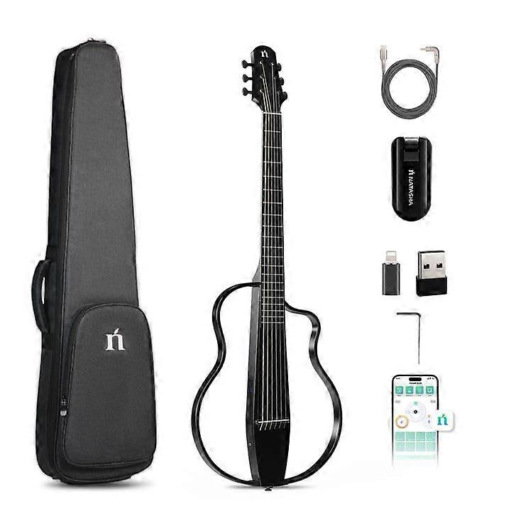 NBSG Bamboo AcousticElectric Guitar with Quiet Practice Mode and Wireless MIDI Control