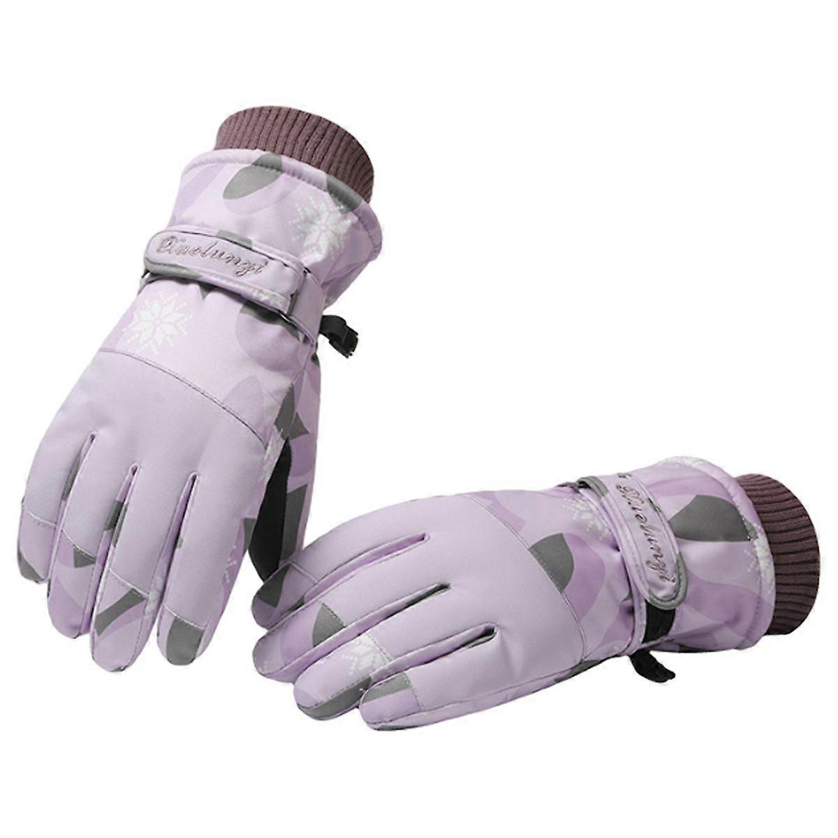 Women's Waterproof Touchscreen Windproof Ski Gloves for Skiing