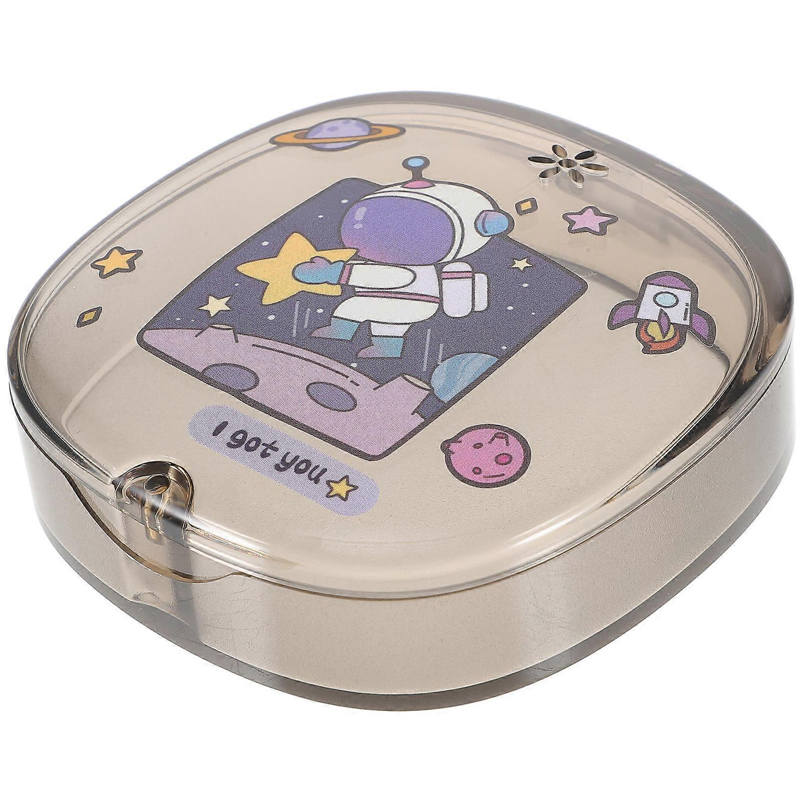 Denture Protector Case Orthodontic Retainer Case for Storage 2Pcs Grey Box