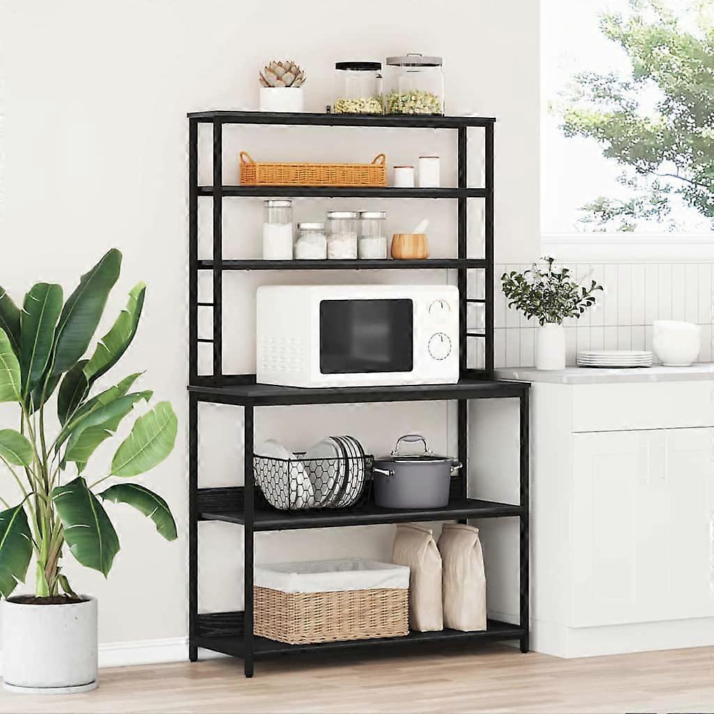 Küchenregal Schwarz Eichen-Optik 100 x 40 x 168 cm