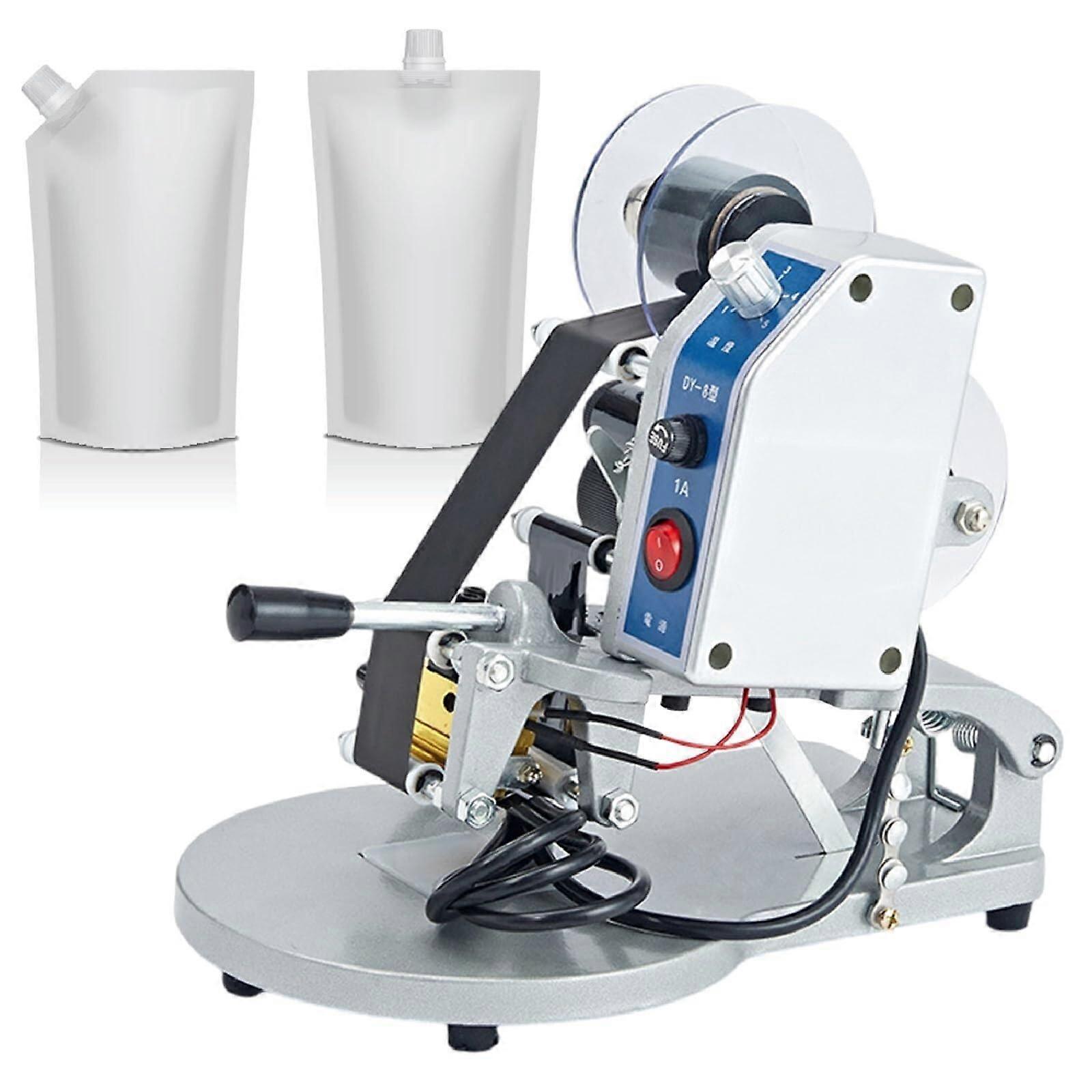 Thermal Ribbon Coding Machine with Adjustable Speed, ThreeLine Print for Plastic Film Packaging