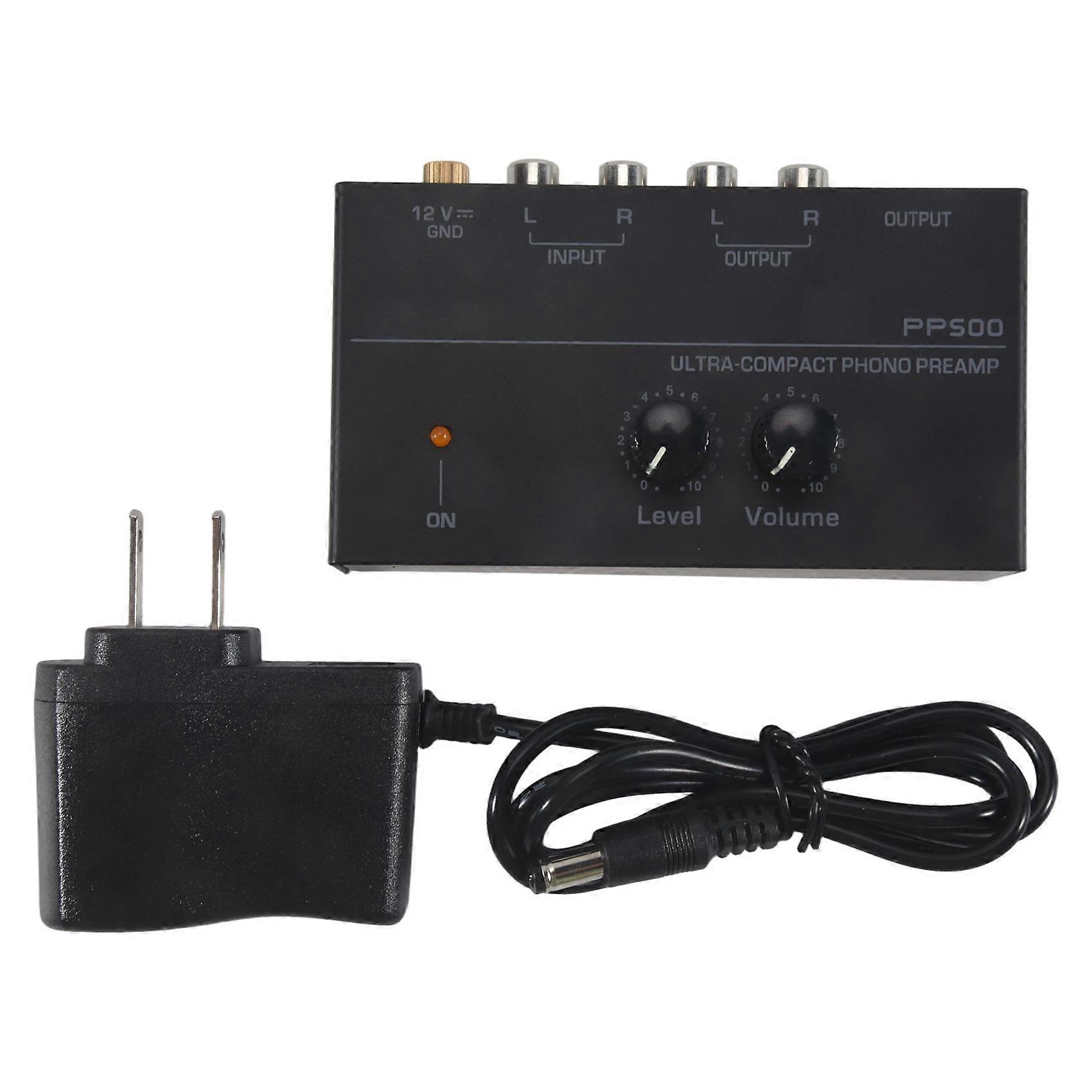 PP500 Record Player Preamplifier Vinyl Turntable Amplifier Preamplifier Turntable Volume Control Amplifier US PLUG