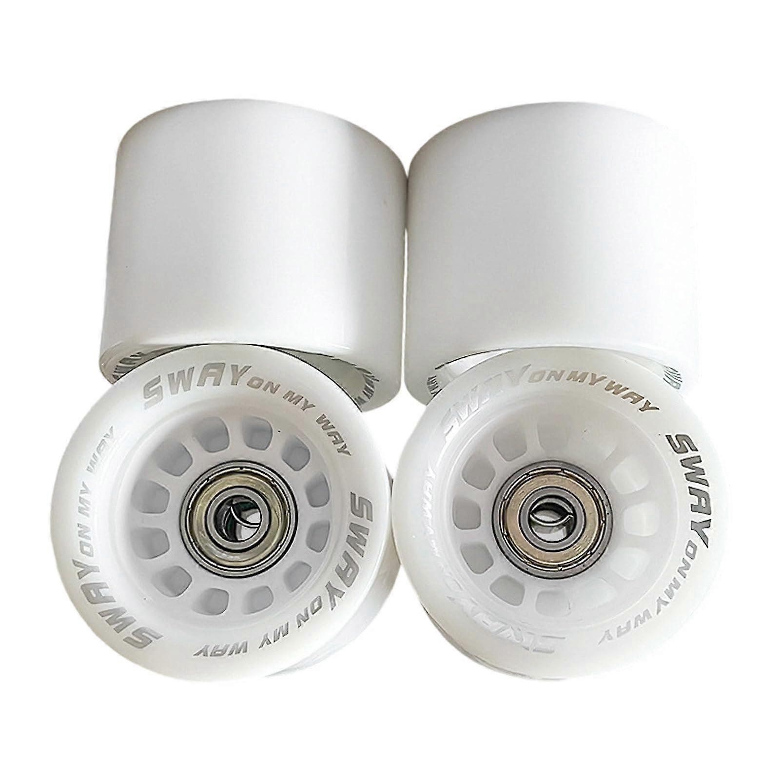 4pcs Polyurethane Skateboard Wheels with Bearings for Smooth Street Performance and Longboard Use