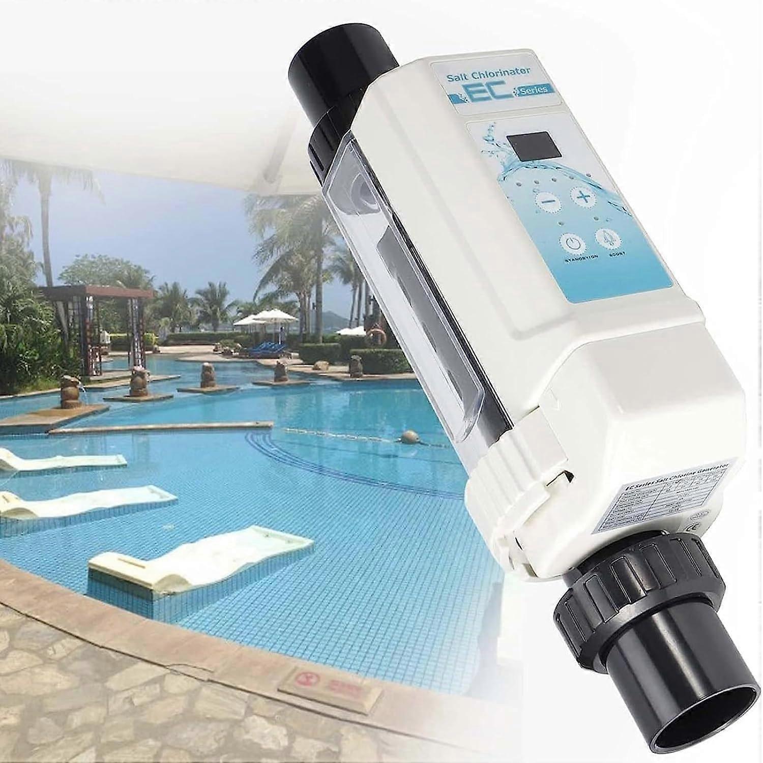 Saltwater Chlorinator System with Salinity Display, SelfCleaning Pool Chlorine Generator 85M3 20g/h