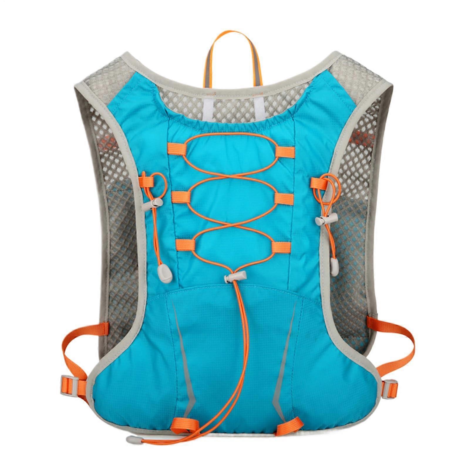 Running Hydration Pack with Large Capacity, Adjustable Fit, Breathable Mesh, Reflective Strips, Blue