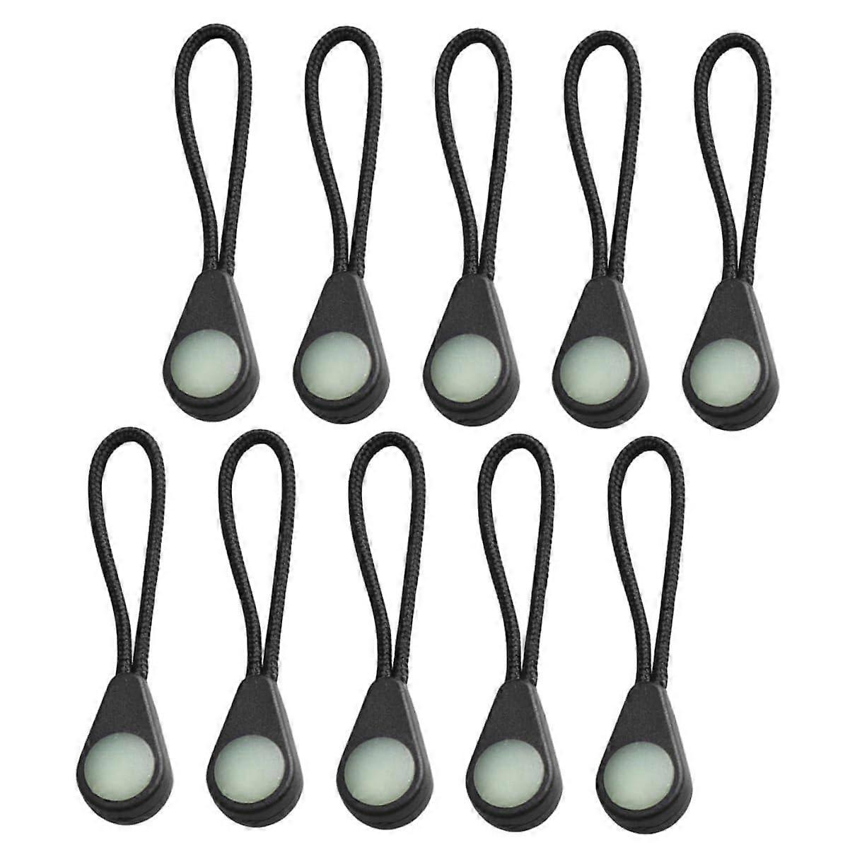 10Pcs Luminous Zipper Pulls Glow in the Dark Durable Replacements for Backpacks Jackets Camping