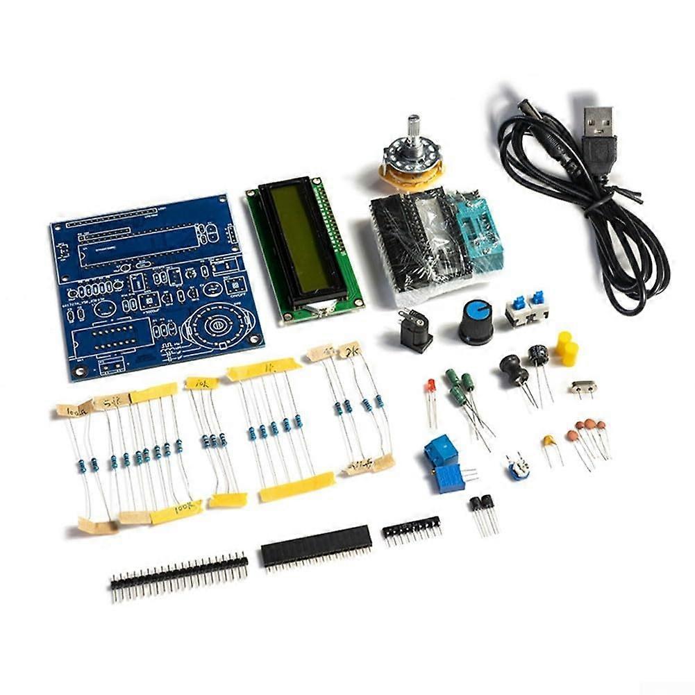 Digital Capacitance Meter DIY Electronic LC Meter Kit with LCD Display and Transparent Acrylic Shell