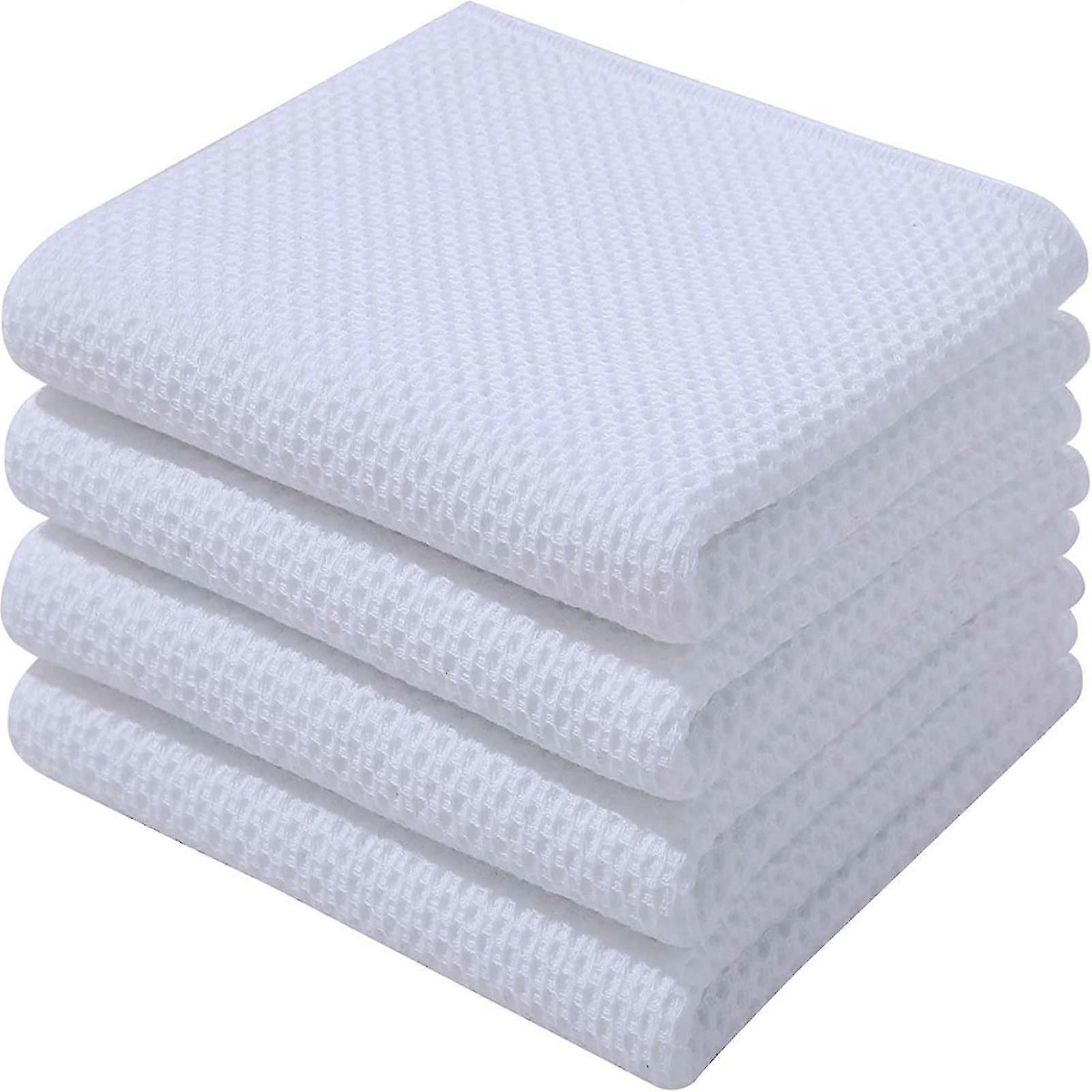 6Pack 100% Cotton Terry Tea Towels Kitchen Dish Clean Hanging Loop