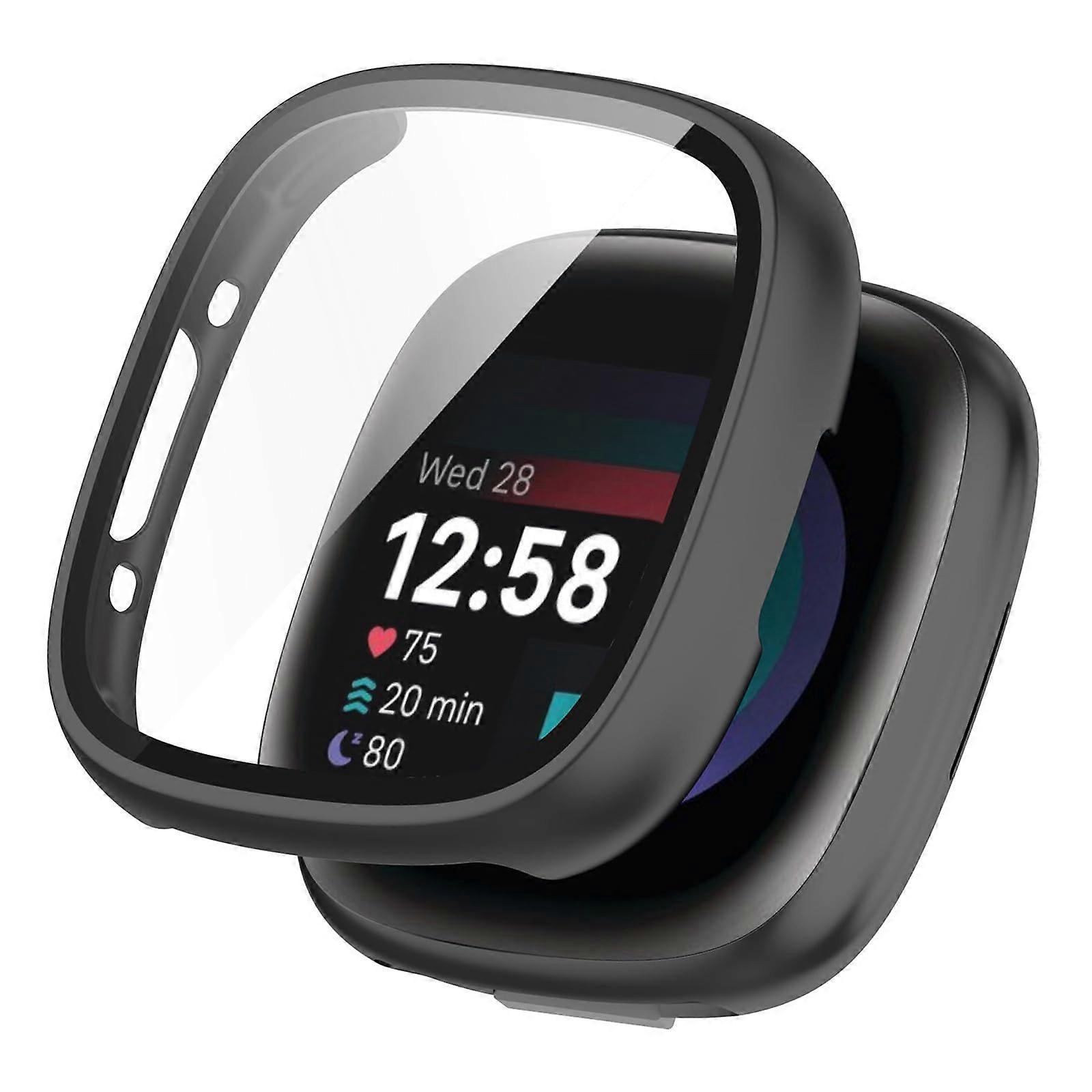 Case with Screen Protector, Scratch Resistant Bumper Cover for Fitbit Versa 4 and Sense 2