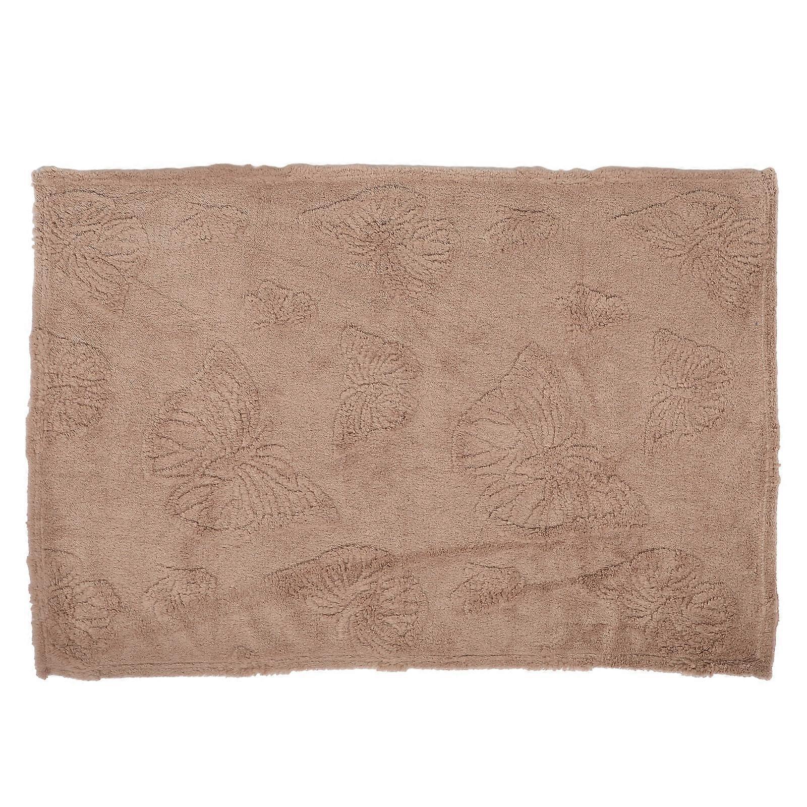 Decorative Throw Blanket for Relaxation 4Pcs Coffee Polyester Blanket