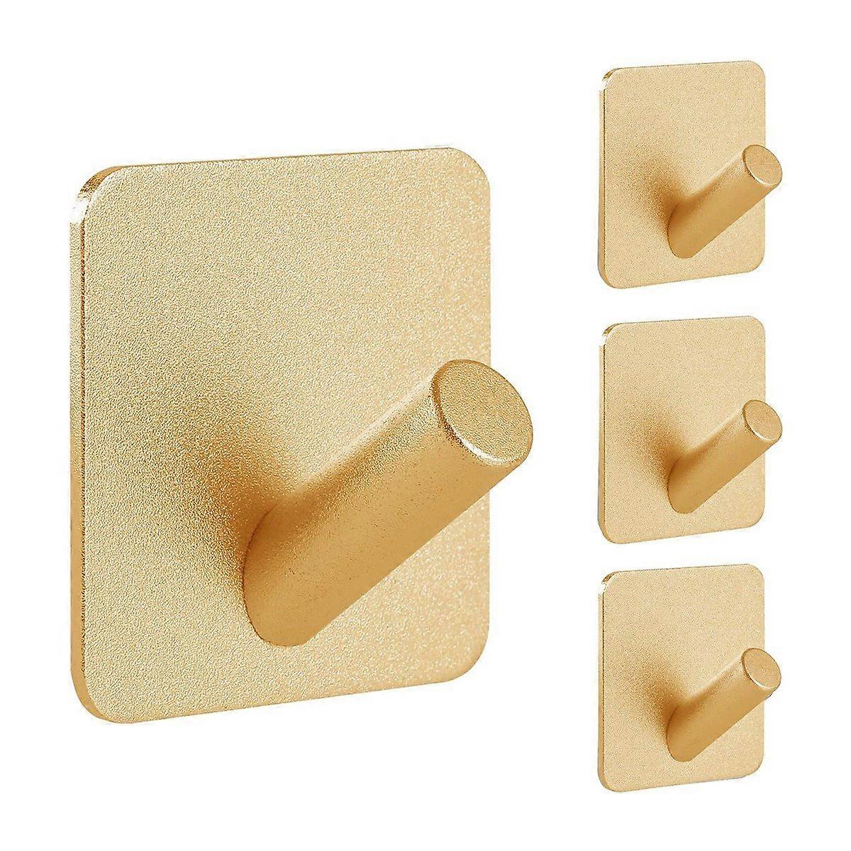 Heavy Duty Adhesive Hooks, Square-Slash Hook, Gold