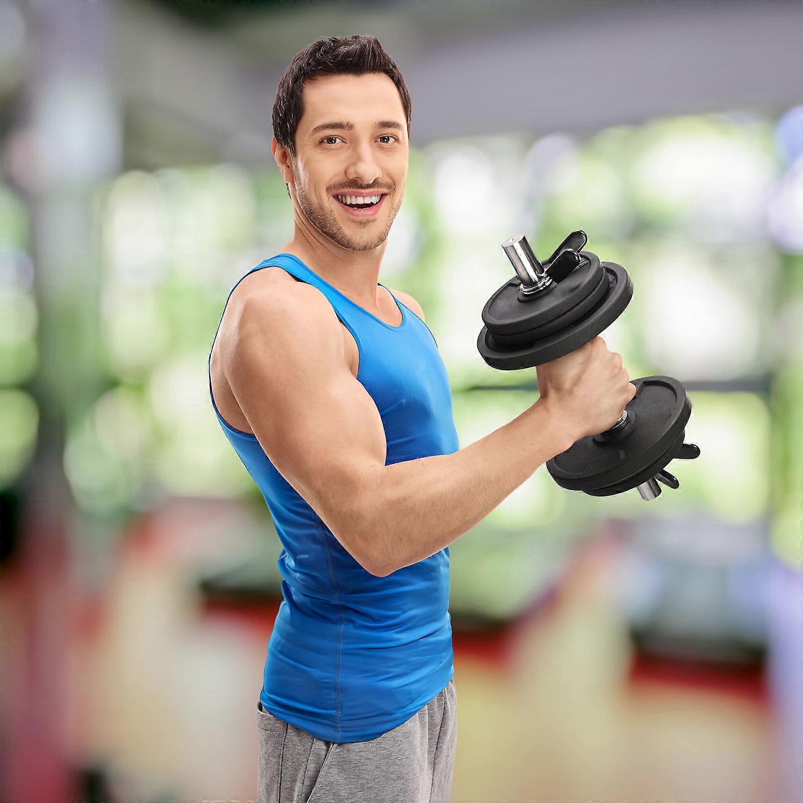 Barbell Collars Spring Clip for Secure Lock with 12Pcs Dumbbell Clips