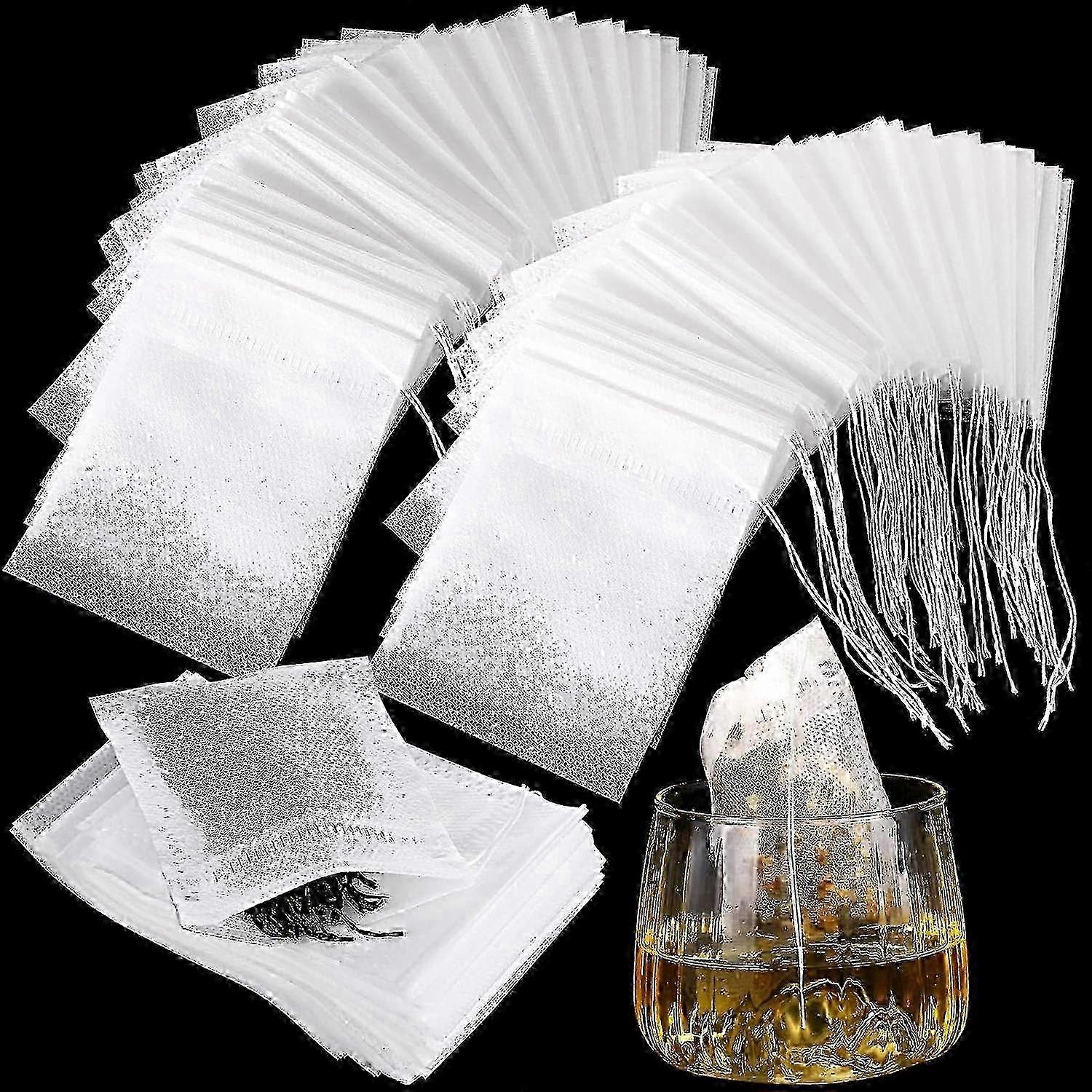 1000pcs Disposable Drawstring Tea Bags for Loose Leaf Herb & Spice, Filter Sachets for Bath Cooking