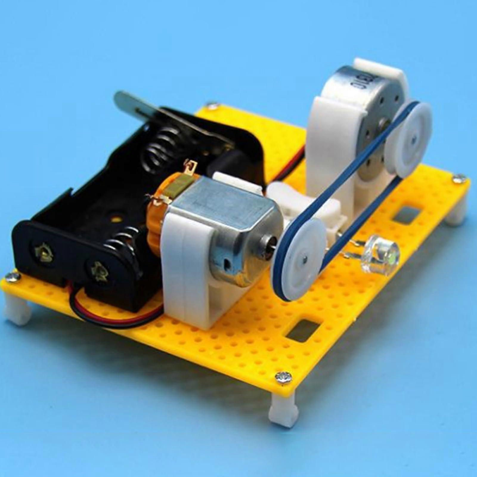 Electric Generator Kit 2pcs DIY Science Project for Students Physics Experiment with LED Output