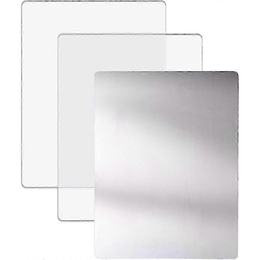 3pcs/Set,compatible with Die Cutting Machine,Clear PC Cutting Plates and Adapter Mat Compatible Etched -Thin Me