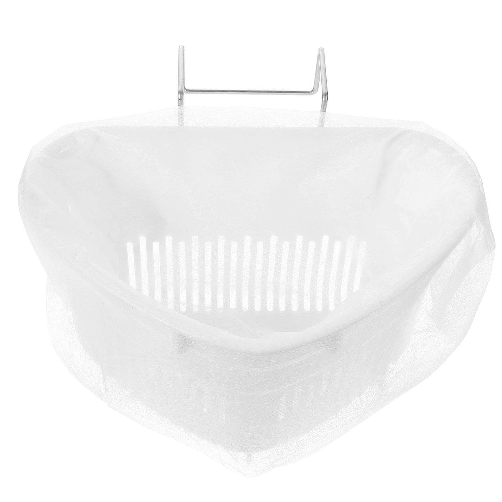 Sink Strainer Basket for Kitchen Sink with Replaceable Mesh Bag 1Set White