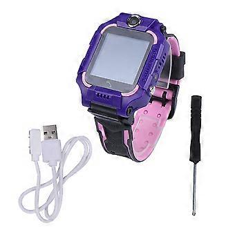 Waterproof Smart Child Watch Smartwatch GPS Positioning Tracking for Kids Purple