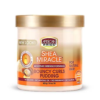 African Pride Shea Miracle Bouncy Curls & Shine Enhancing Hair Styling Pudding, 15 Oz