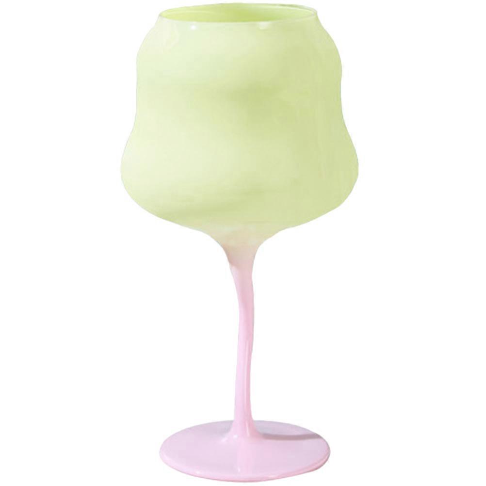 Green Crystal Goblet for Drinks with Creative Cup