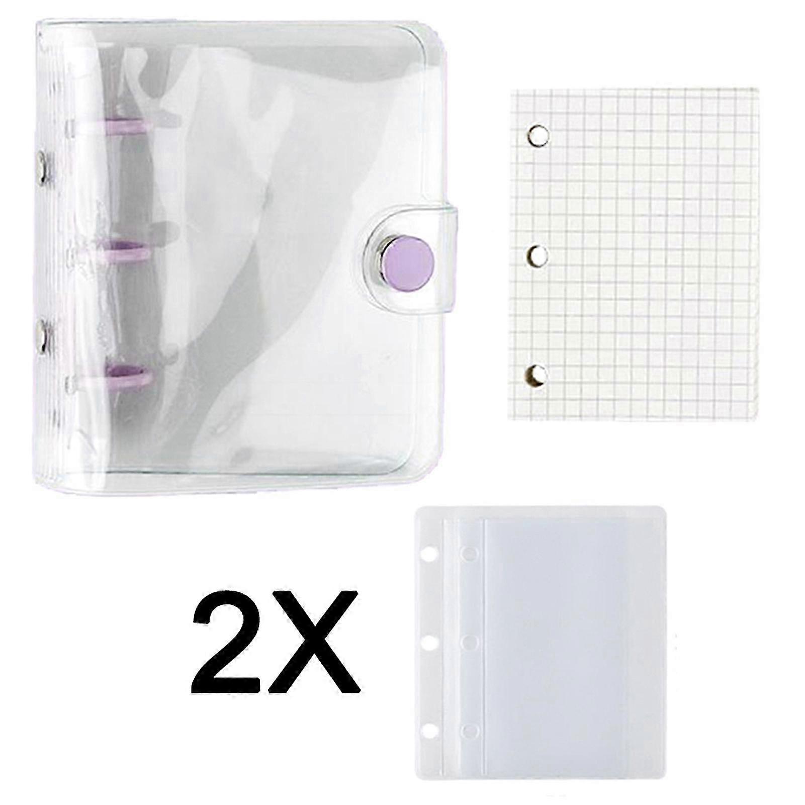 Transparent PVC Binder Project Notebook Ledger Transparent Case