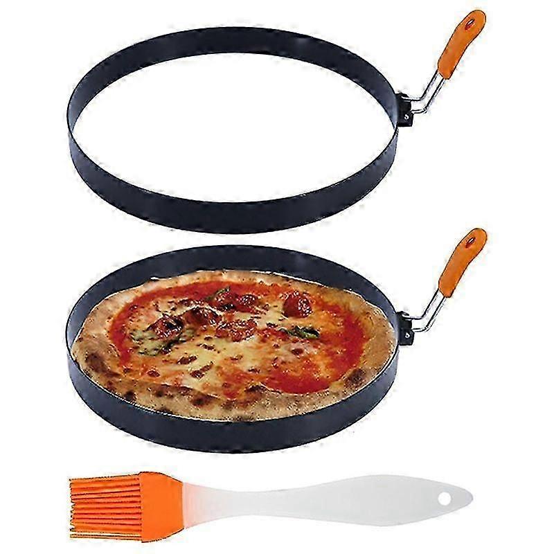 8-inch Pancake Ring Omelet Ring with Handle Round Egg Ring Molds