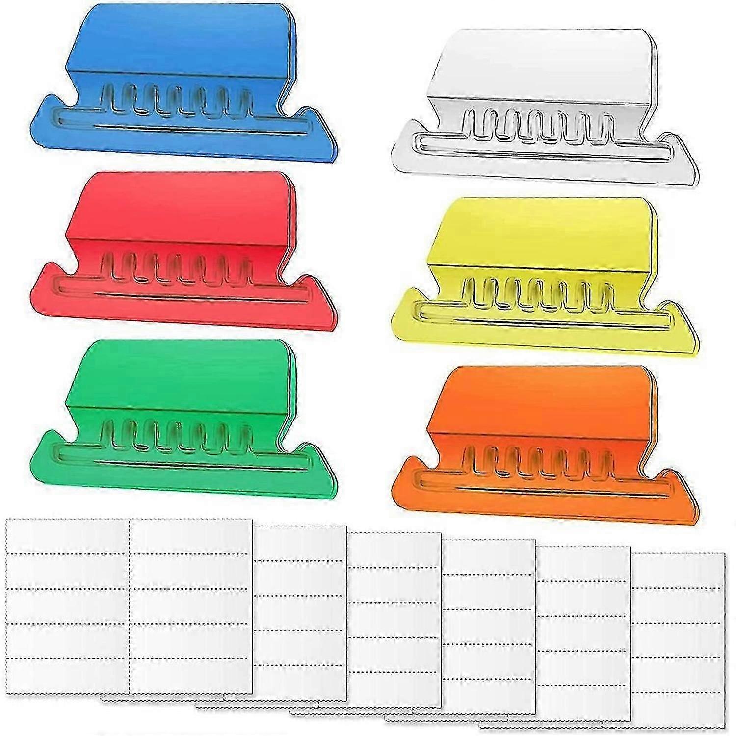 60 Sets Hanging File Tabs and Inserts,Colorful File Folder Labels